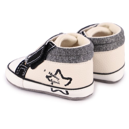 Velcro Straps Puppies Pre-Walkers in Beige and Black