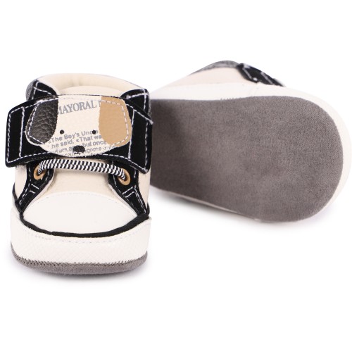 Velcro Straps Puppies Pre-Walkers in Beige and Black
