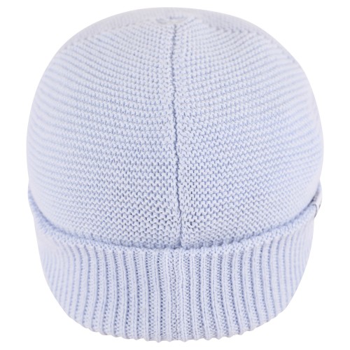 Knit Logo Cap and Baby Shoes in Light Blue