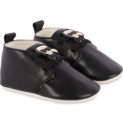 Chibi Doll Detailing Logo Pre-Walkers in Black Chibi Doll Detailing Logo Pre-Walkers in Black