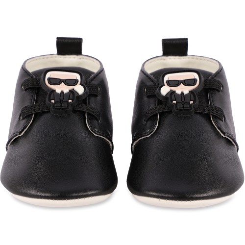 Chibi Doll Detailing Logo Pre-Walkers in Black Chibi Doll Detailing Logo Pre-Walkers in Black