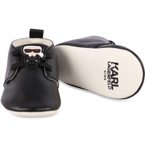 Chibi Doll Detailing Logo Pre-Walkers in Black Chibi Doll Detailing Logo Pre-Walkers in Black