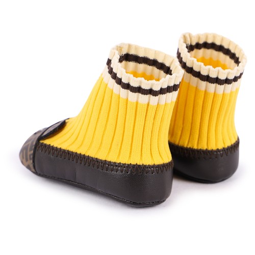 Iconic FF Bear Pre-Walkers in Brown and Yellow