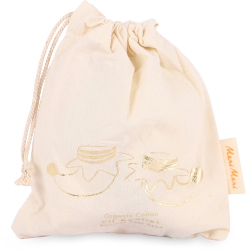 Elf Baby Booties in Off-White, Red and Green