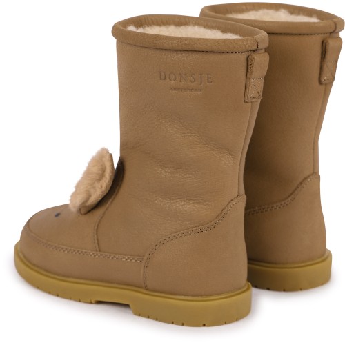 Winter Bunny Leather Boots with Wool Interior in Brown Winter Bunny Leather Boots with Wool Interior in Brown