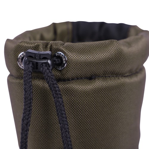 Faux Fur Interior Logo Ski Boots in Black and Brown Faux Fur Interior Logo Ski Boots in Black and Brown