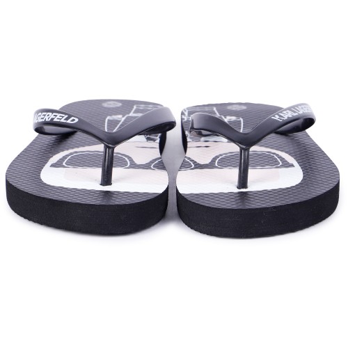 Girls' Logo Flips-Flops in Black Girls' Logo Flips-Flops in Black