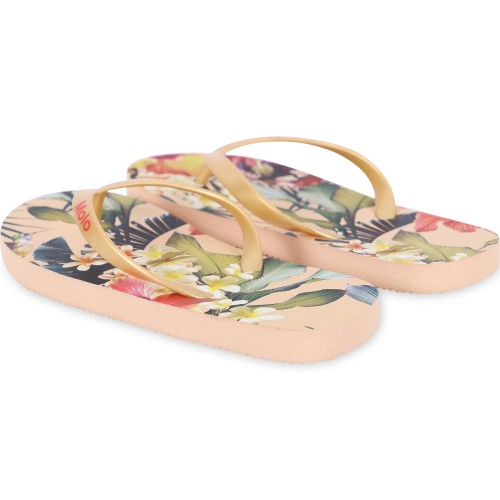 Hawaiian Flowers Print Flip Flops Hawaiian Flowers Print Flip Flops