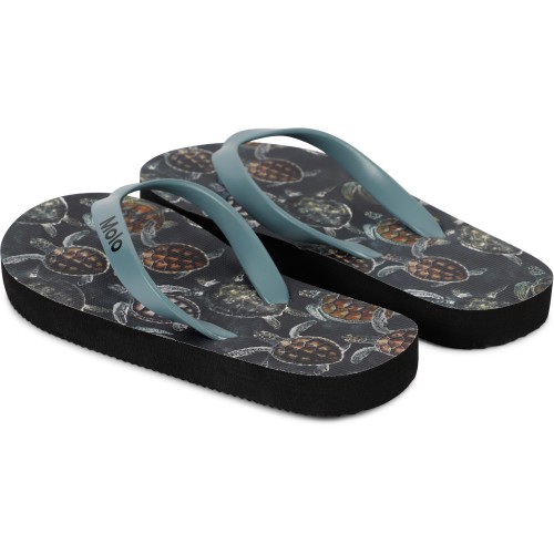 Sea Turtles Flip-Flops in Navy Blue Sea Turtles Flip-Flops in Navy Blue