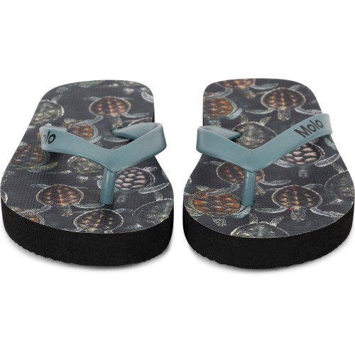 Sea Turtles Flip-Flops in Navy Blue Sea Turtles Flip-Flops in Navy Blue