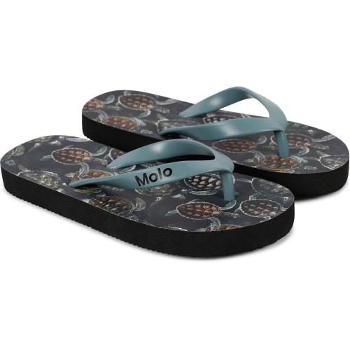 Sea Turtles Flip-Flops in Navy Blue Sea Turtles Flip-Flops in Navy Blue