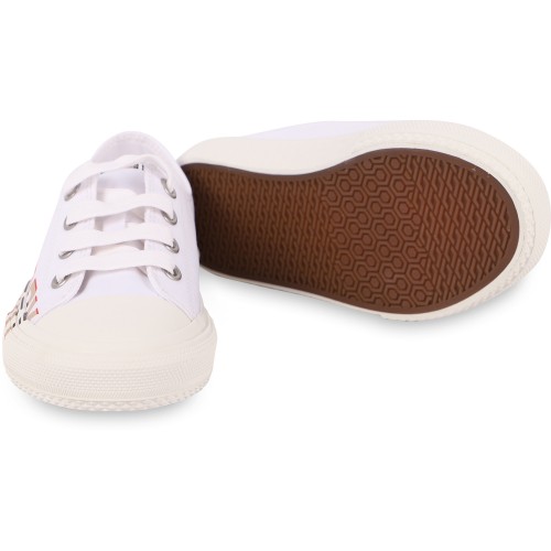 Vintage Check Logo Sneakers in White Vintage Check Logo Sneakers in White