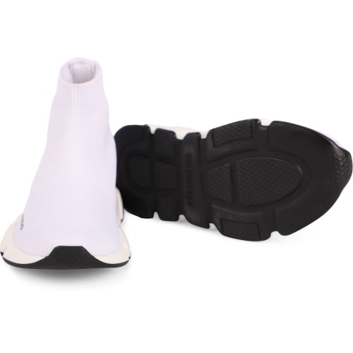 Logo Knit Socks Sneakers in White