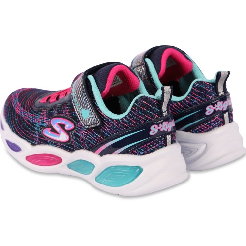 Light-Up Sneakers with Stitching in Purple