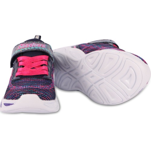 Light-Up Sneakers with Stitching in Purple