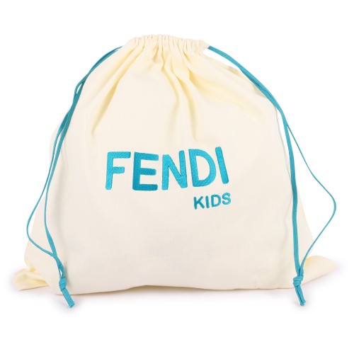 High Top Sneakers with Embossed Logo in White and Brown High Top Sneakers with Embossed Logo in White and Brown