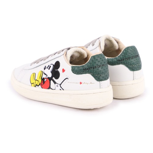 Mickey Mouse Logo Sneakers in White