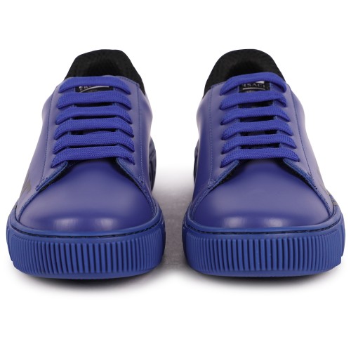 Greca Sneakers with Monogram in Blue