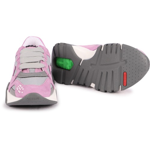 Classic Logo Sneakers in Pink and Grey