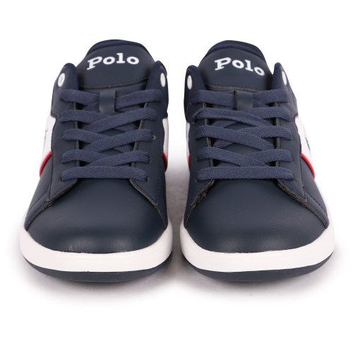 Color Blocks Logo Sneakers in Navy