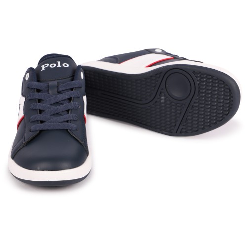 Color Blocks Logo Sneakers in Navy