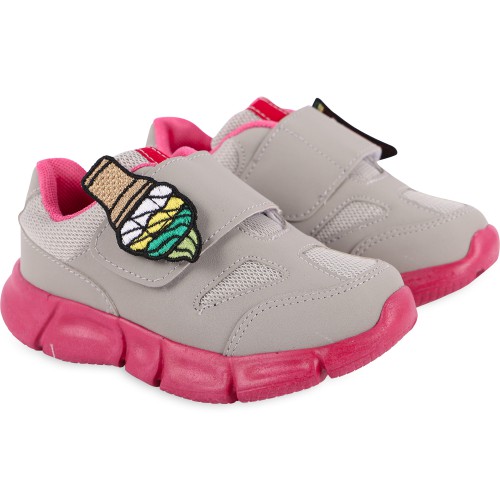 Pop Sneakers in Grey and Pink